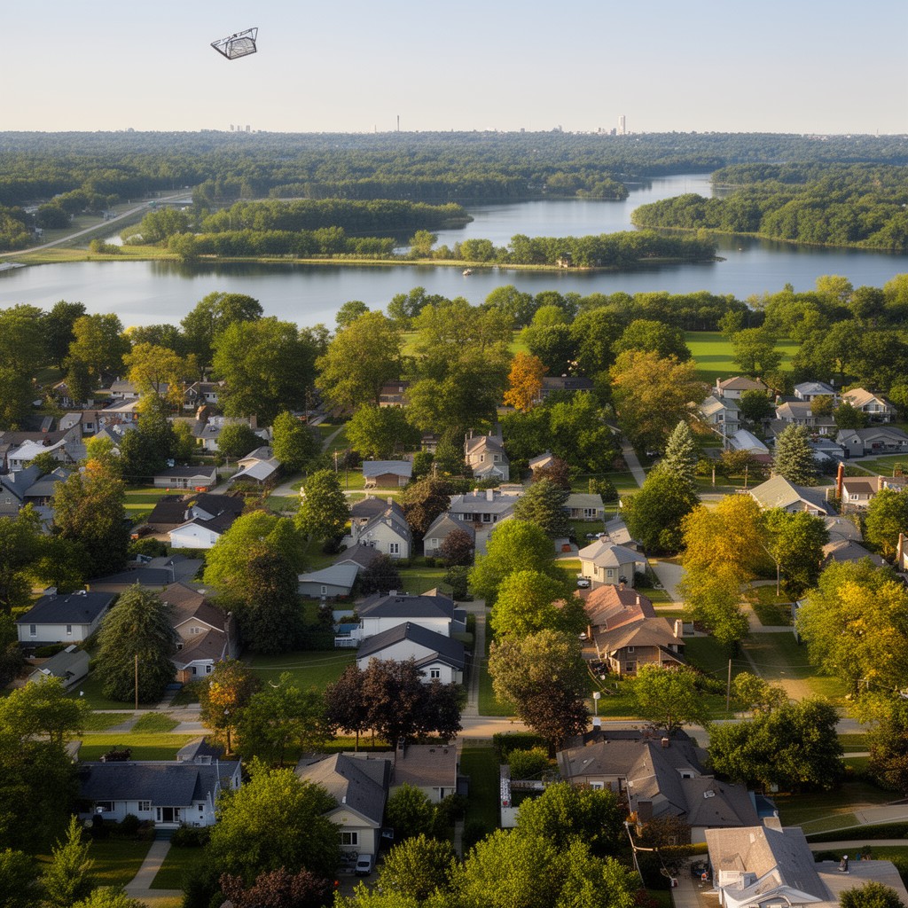 AI-generated illustration of Palos Heights, Illinois