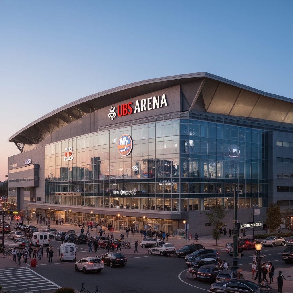 AI-generated illustration of UBS Arena