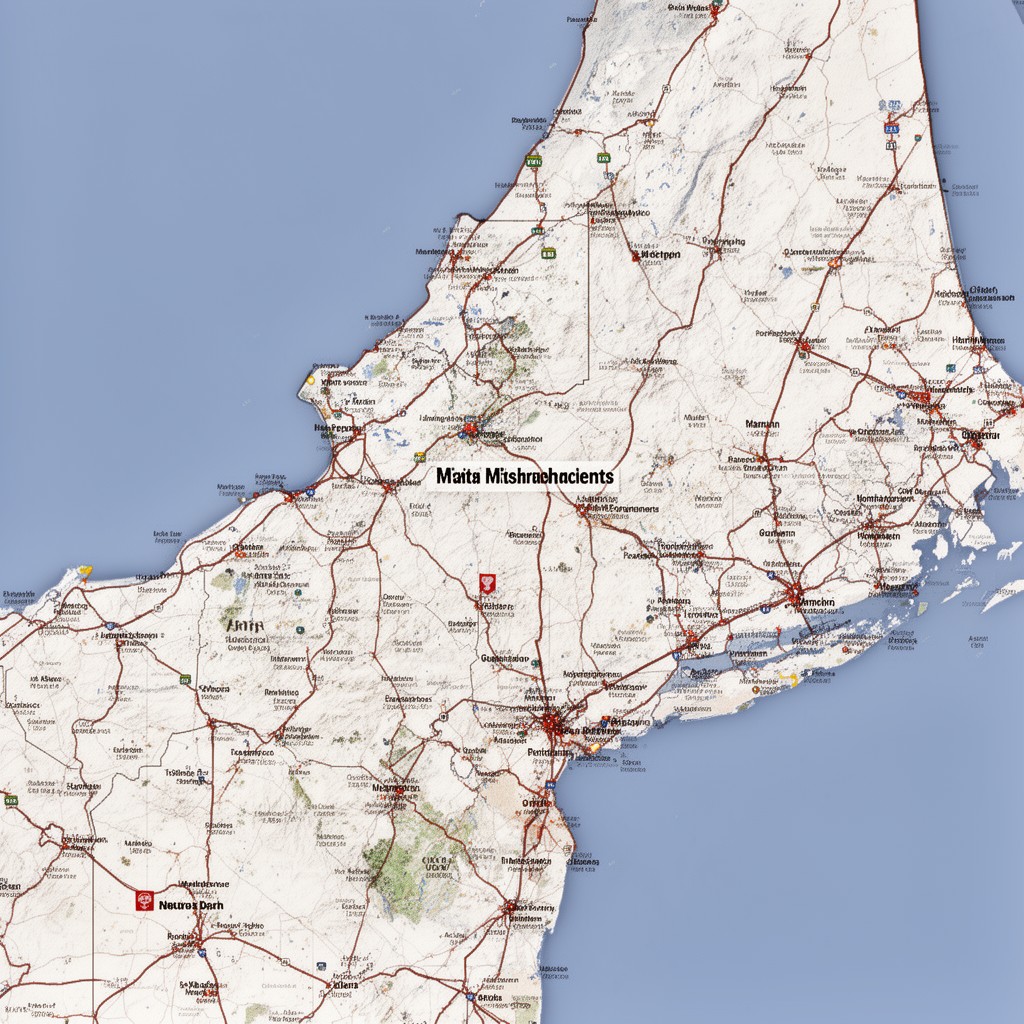 AI-generated illustration of eastern Massachusetts