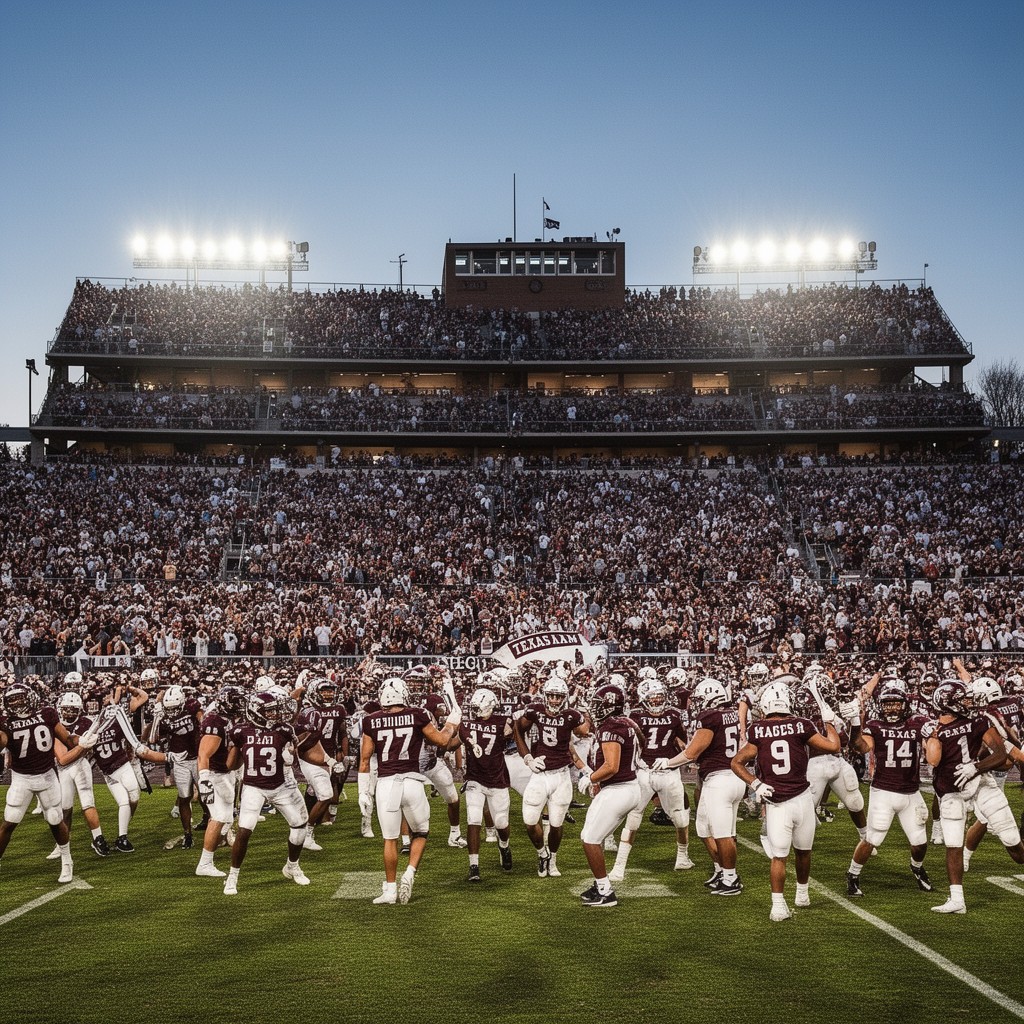 AI-generated illustration of Texas A&M Aggies football