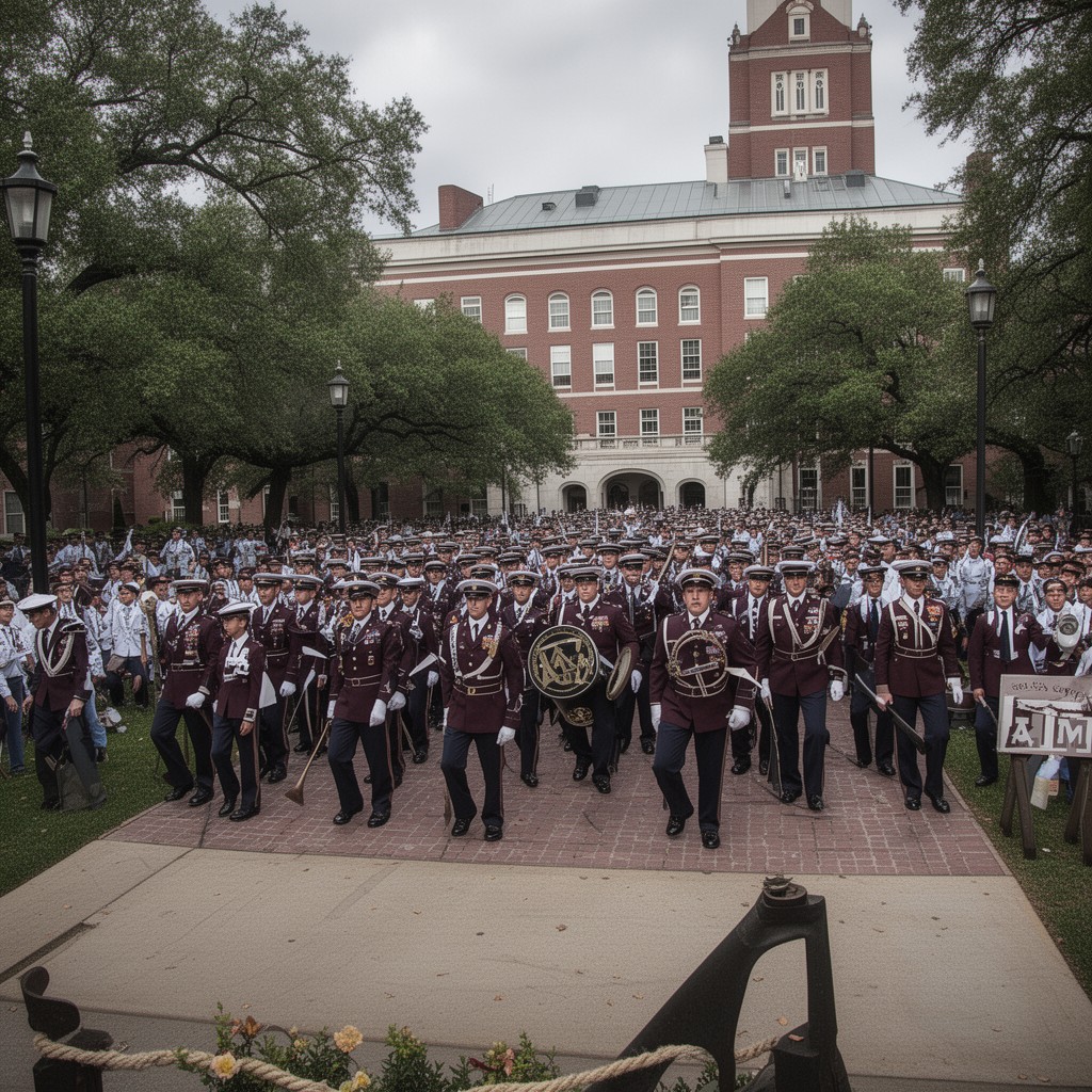 AI-generated illustration of Texas A&M Corps of Cadets