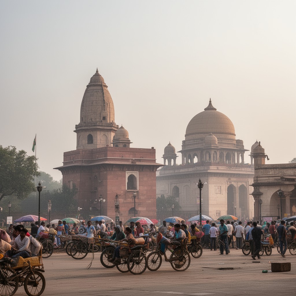 AI-generated illustration of New Delhi, India
