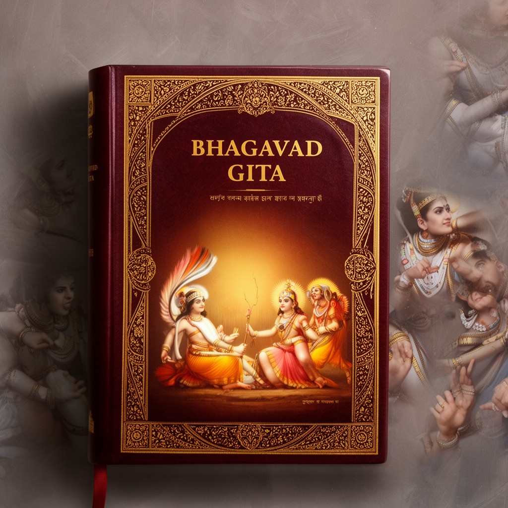 AI-generated illustration of Bhagavad Gita