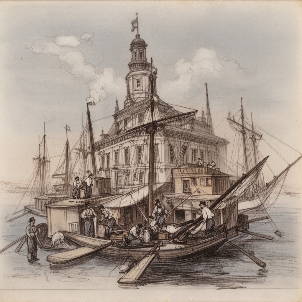 AI-generated illustration of Marine Hospital Service