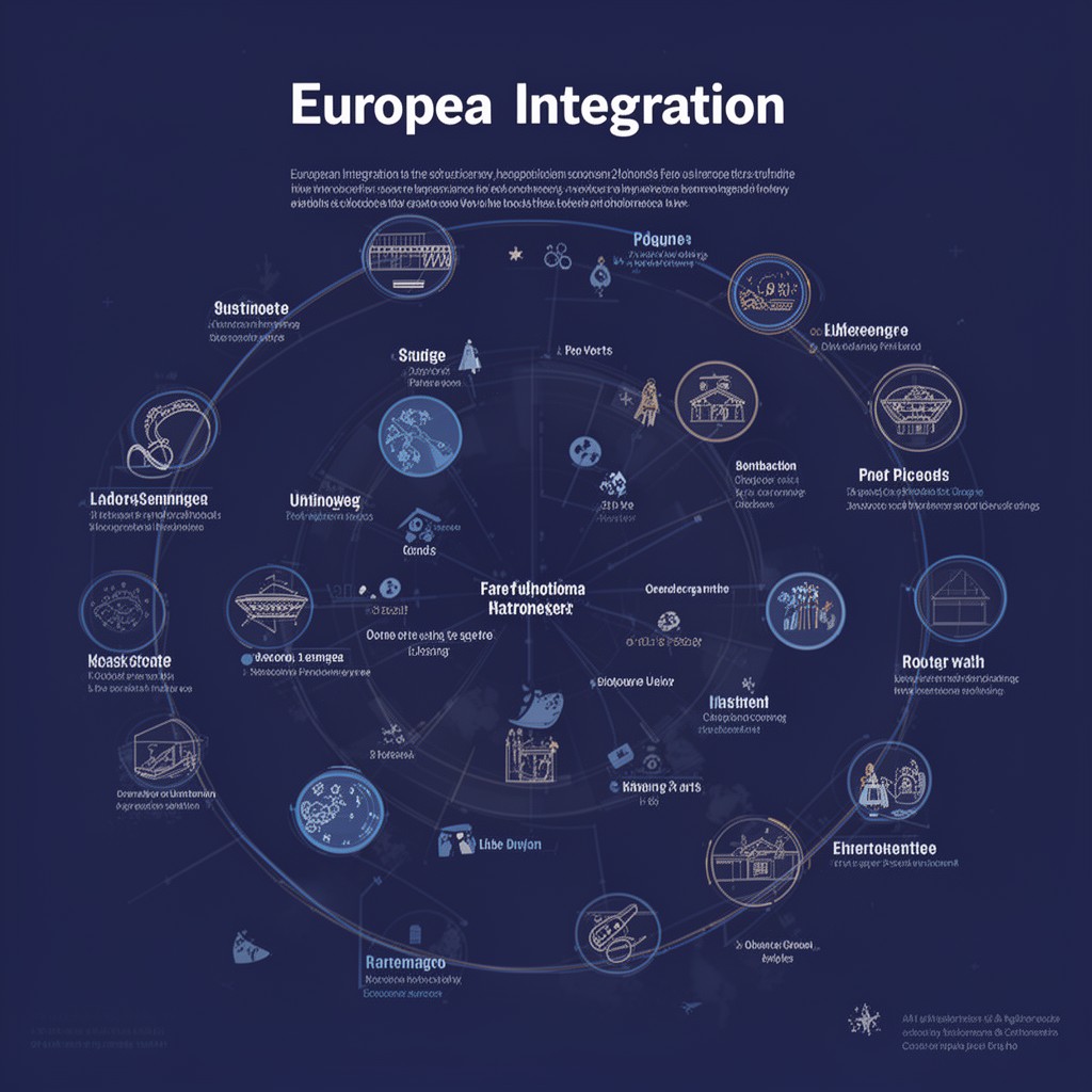 AI-generated illustration of European integration