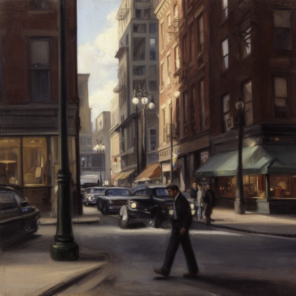 AI-generated illustration of Edward Hopper