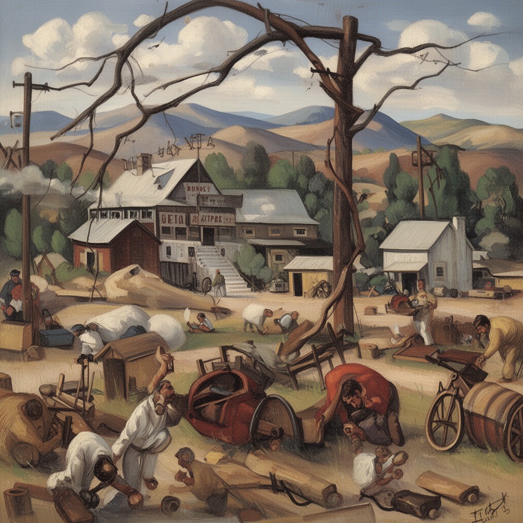 AI-generated illustration of American Regionalism