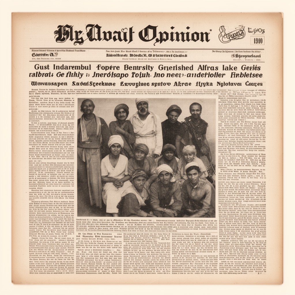 AI-generated illustration of Indian Opinion (newspaper)