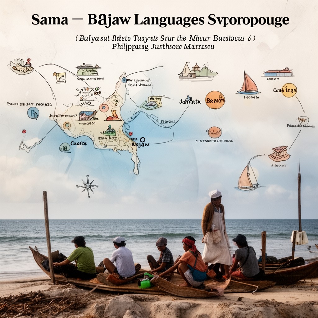 AI-generated illustration of Sama–Bajaw languages subgroup