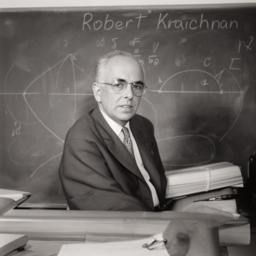 AI-generated illustration of Robert Kraichnan