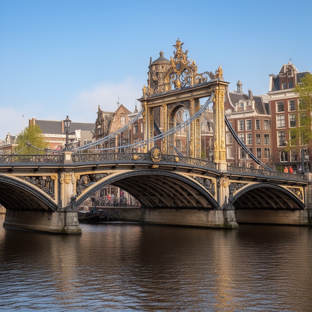 AI-generated illustration of Blauwbrug