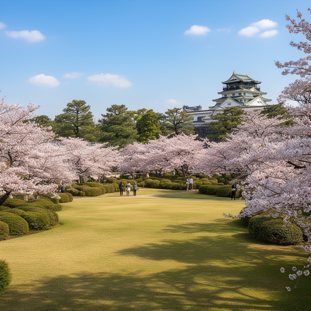 AI-generated illustration of Nishinomaru Garden