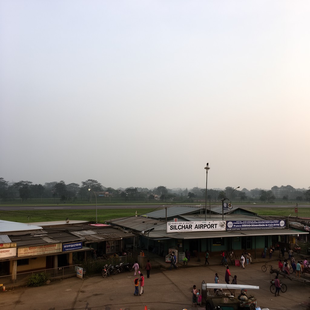 AI-generated illustration of Silchar Airport