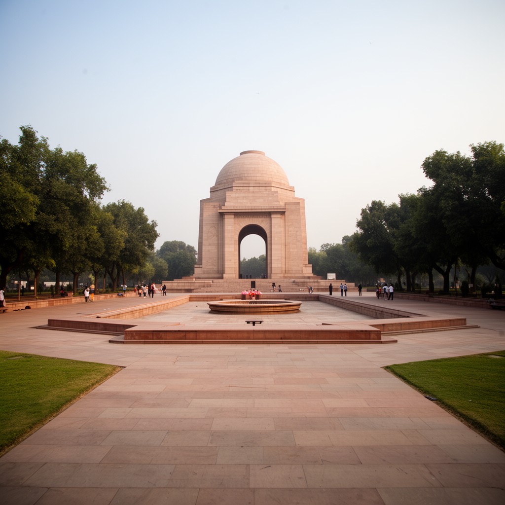 AI-generated illustration of Raj Ghat, Delhi, India
