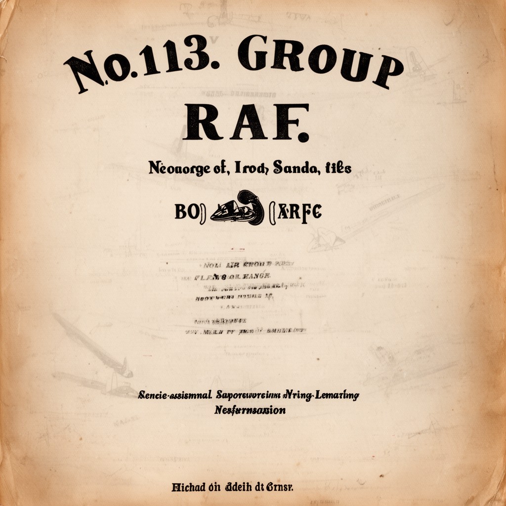 AI-generated illustration of No. 13 Group RAF