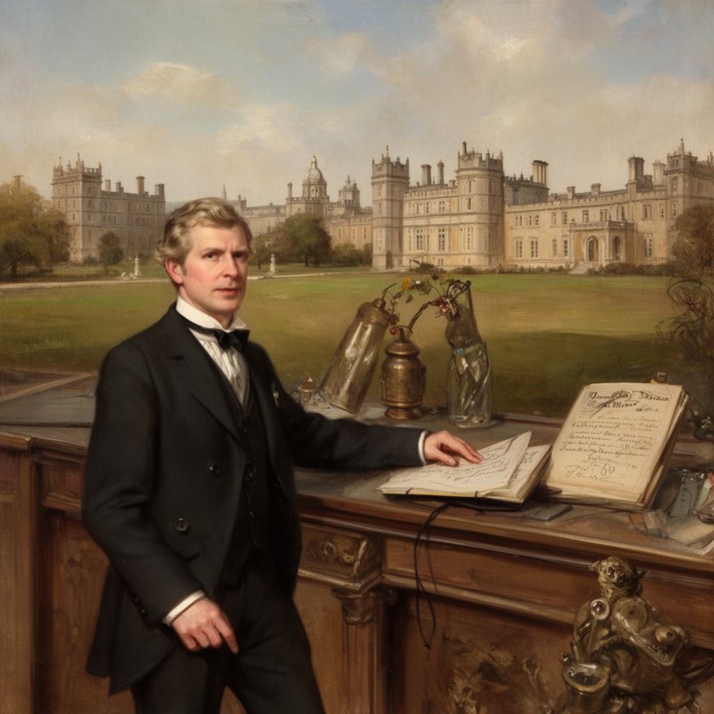 AI-generated illustration of John George Vanderbilt Henry Spencer-Churchill, 11th Duke of Marlborough