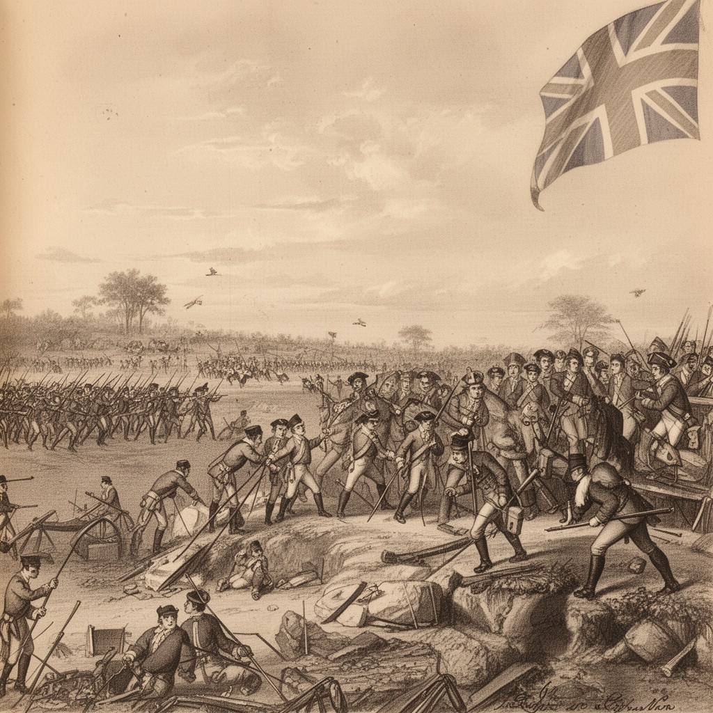 AI-generated illustration of British capture of Savannah