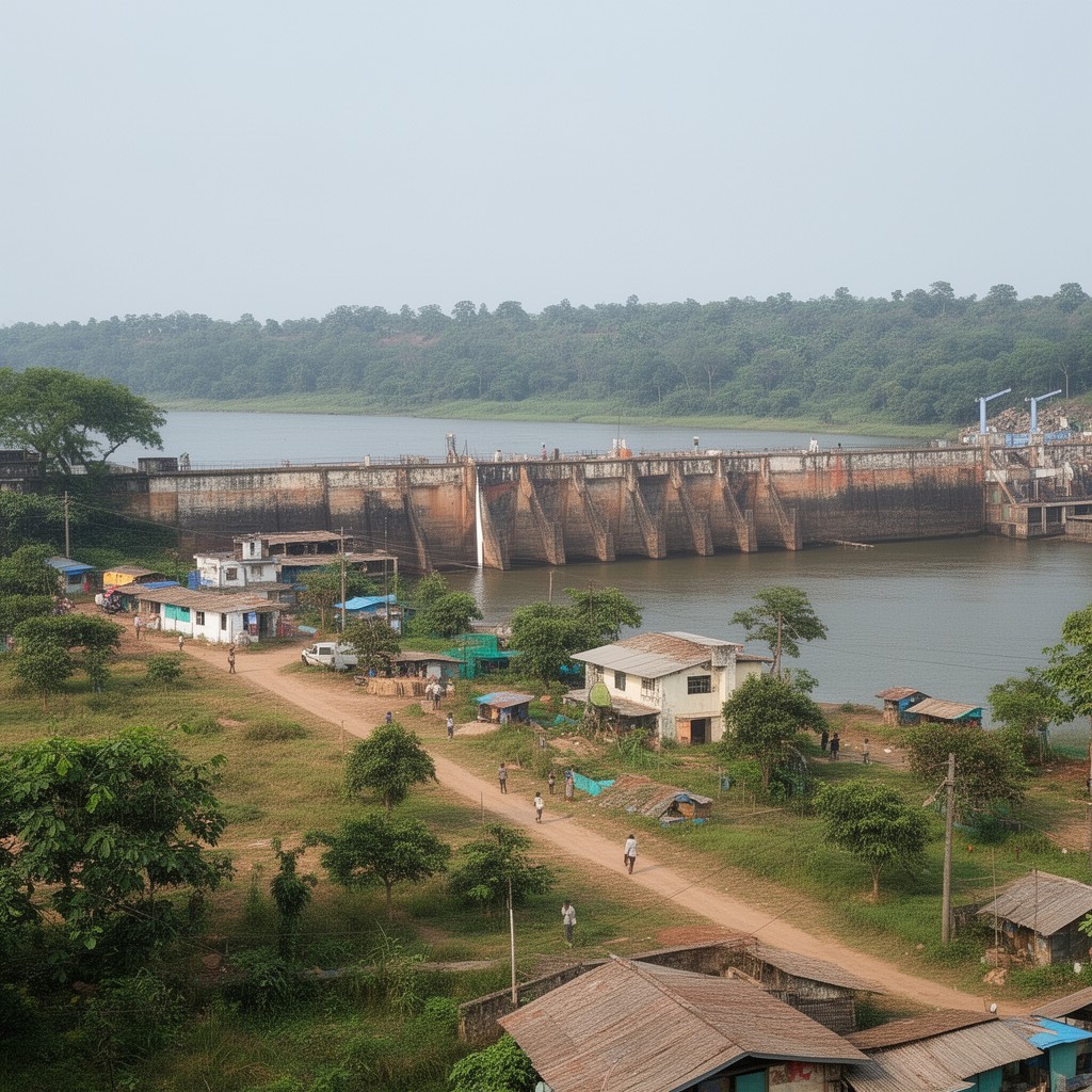 AI-generated illustration of Jurala Dam