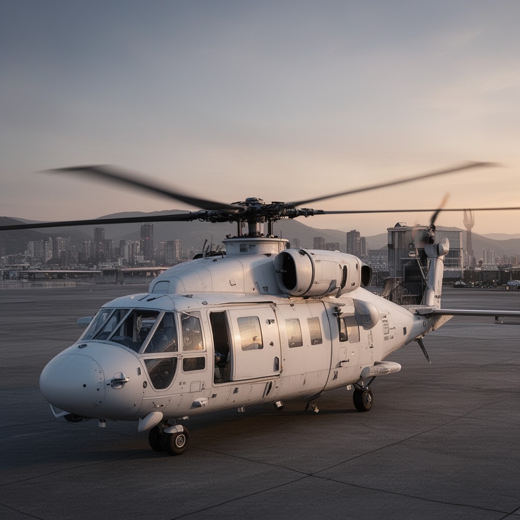 AI-generated illustration of Sikorsky VH-60N White Hawk