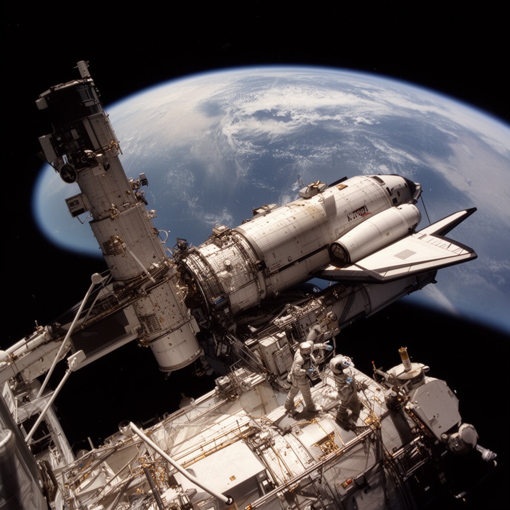 AI-generated illustration of STS-61