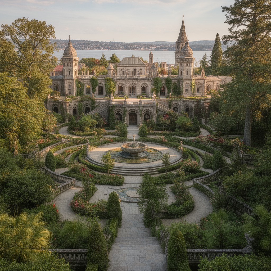 AI-generated illustration of Untermyer Gardens