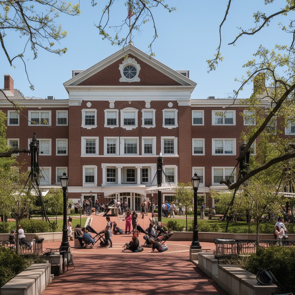 AI-generated illustration of Peabody campus