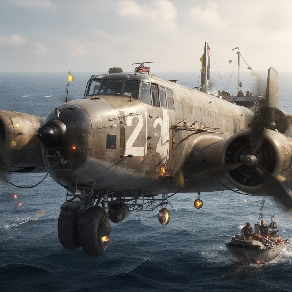 AI-generated illustration of Consolidated B-24 Liberator