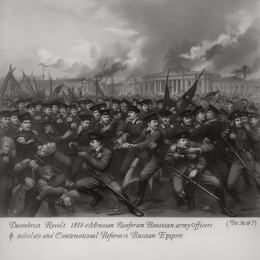 AI-generated illustration of Decembrist revolt