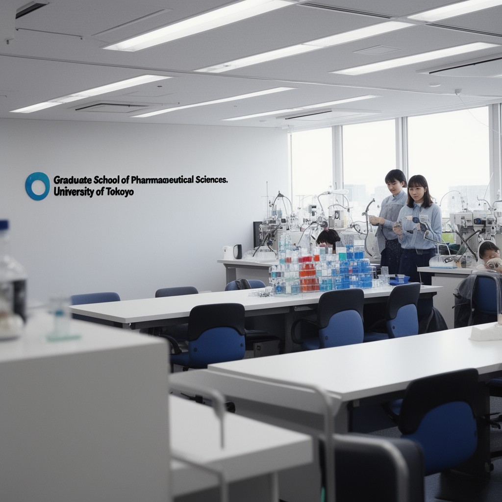 AI-generated illustration of Graduate School of Pharmaceutical Sciences
