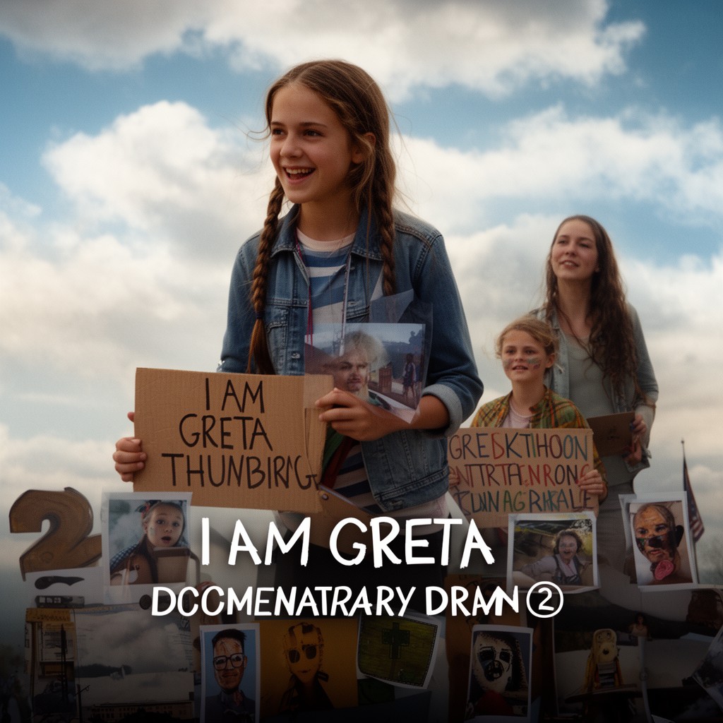 AI-generated illustration of documentary film "I Am Greta"