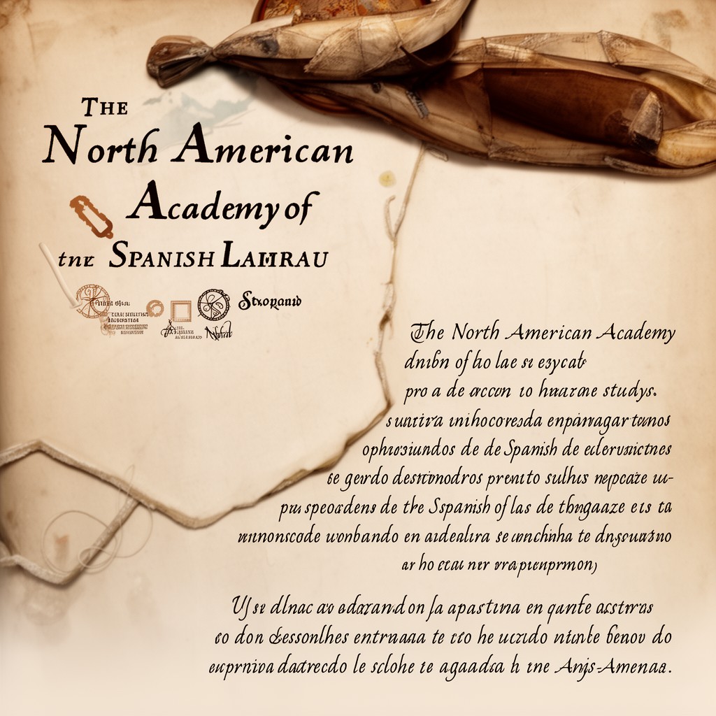 AI-generated illustration of North American Academy of the Spanish Language