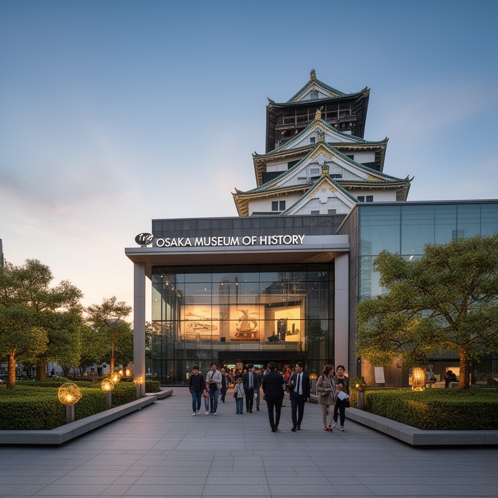 AI-generated illustration of Osaka Museum of History