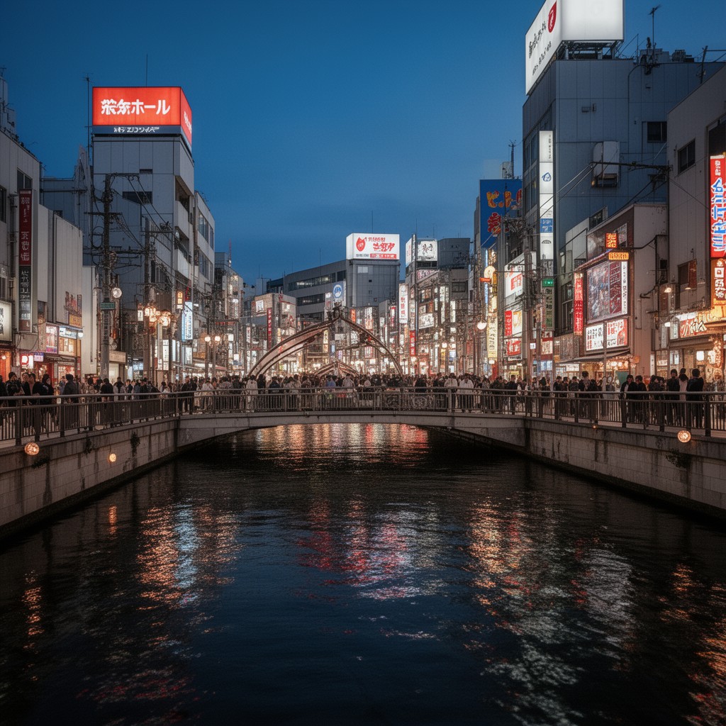AI-generated illustration of Ebisu Bridge