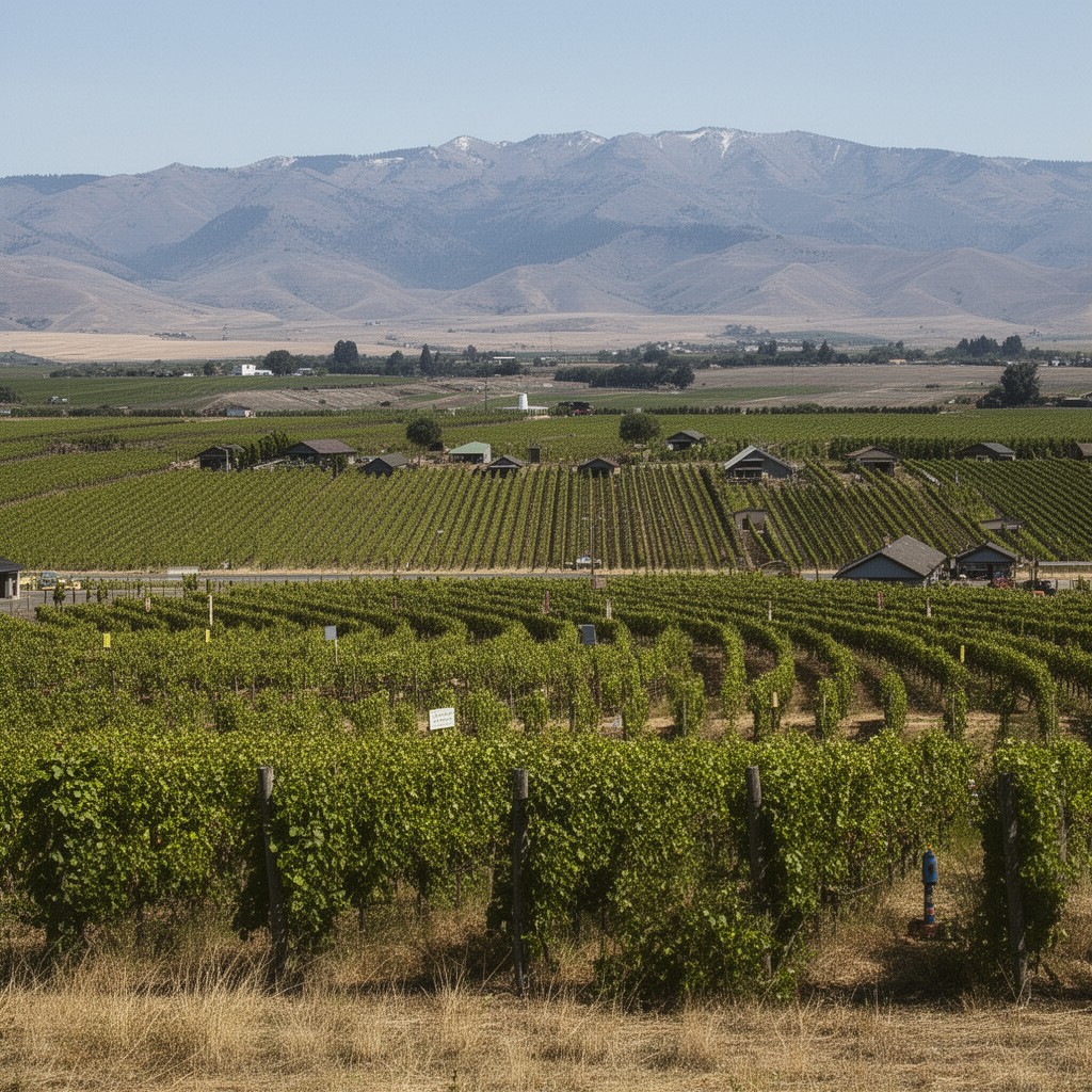 AI-generated illustration of Columbia Valley AVA