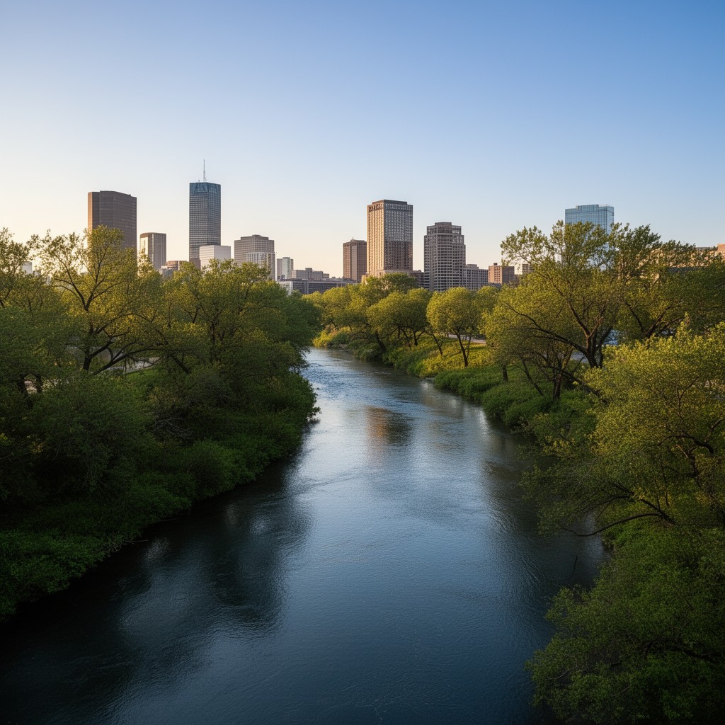 AI-generated illustration of Milwaukee River