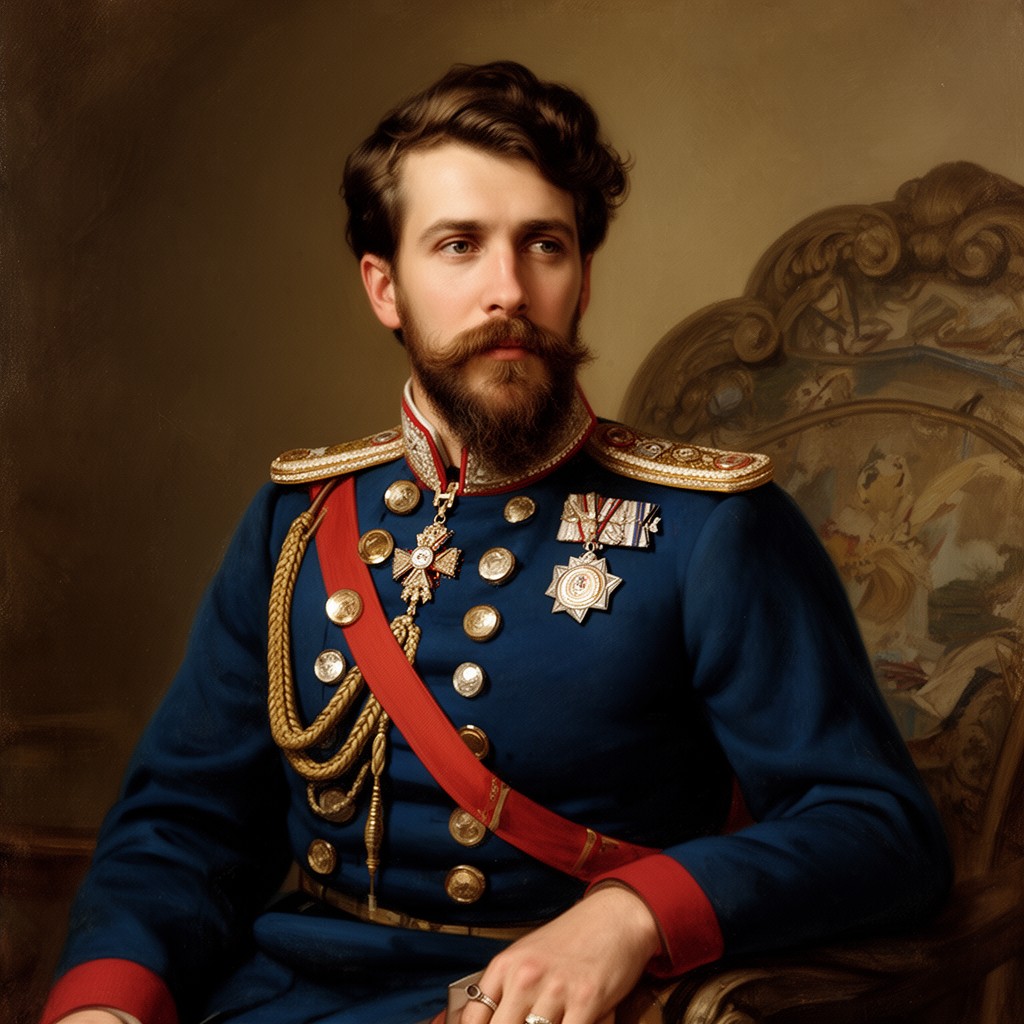 AI-generated illustration of Tsar Nicholas II of Russia