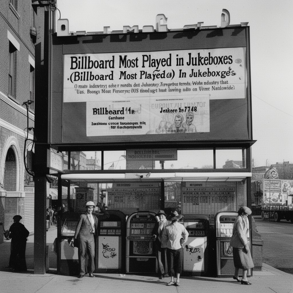 AI-generated illustration of Billboard Most Played in Jukeboxes