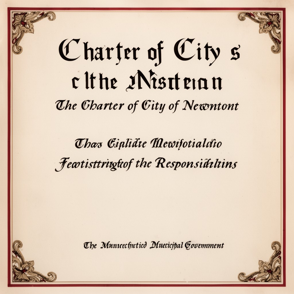 AI-generated illustration of Charter of the City of Newton