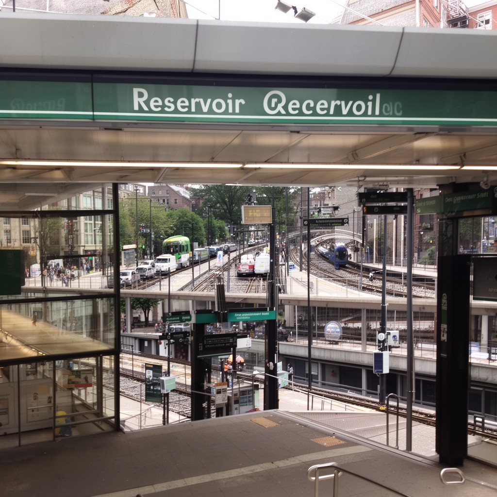 AI-generated illustration of Reservoir station