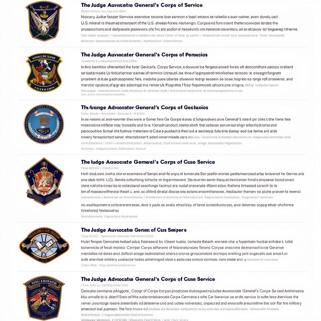 AI-generated illustration of Judge Advocate General’s Corps of each service