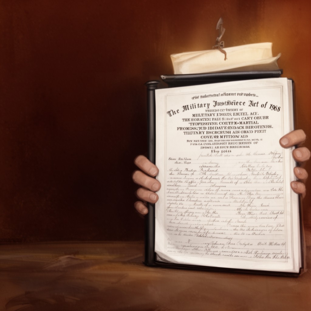AI-generated illustration of Military Justice Act of 1968