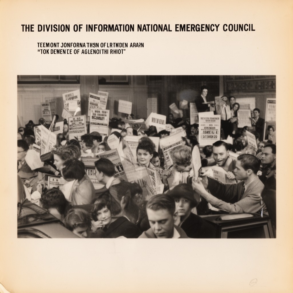AI-generated illustration of Division of Information of the National Emergency Council