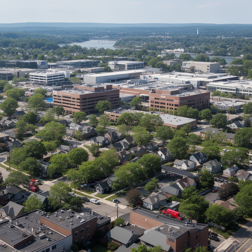 AI-generated illustration of Melville, New York