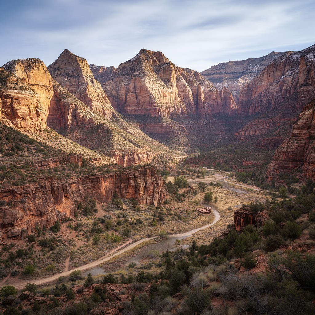 AI-generated illustration of Zion National Park