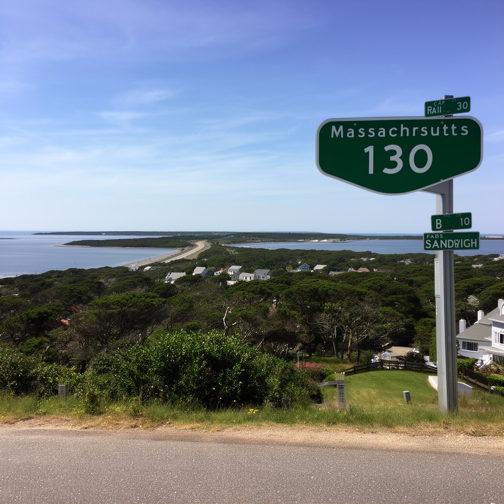 AI-generated illustration of Massachusetts Route 130