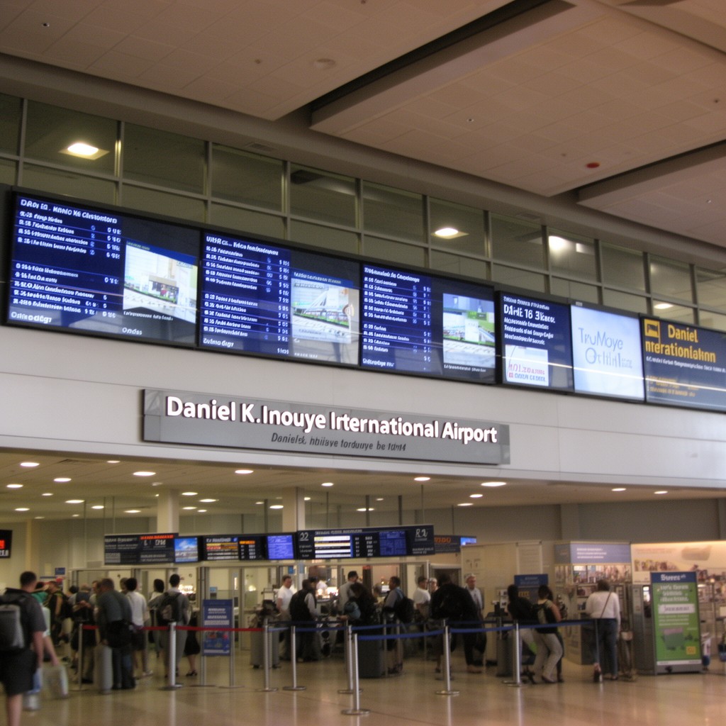 AI-generated illustration of Daniel K. Inouye International Airport