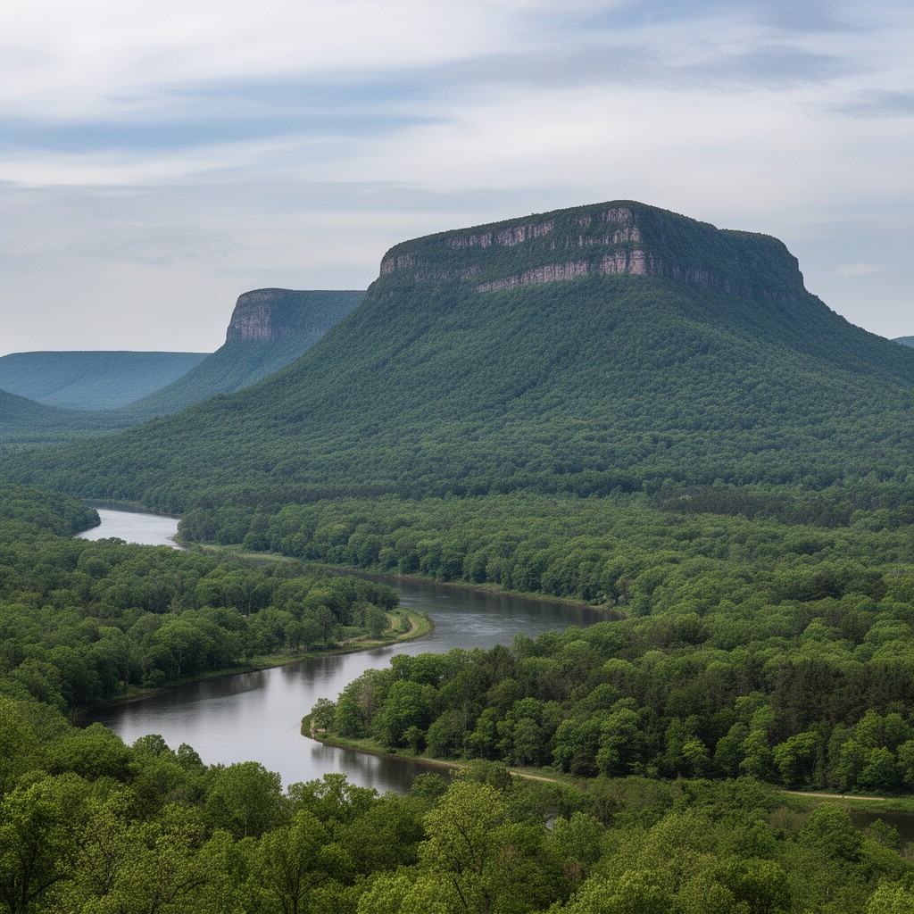 AI-generated illustration of Storm King Mountain