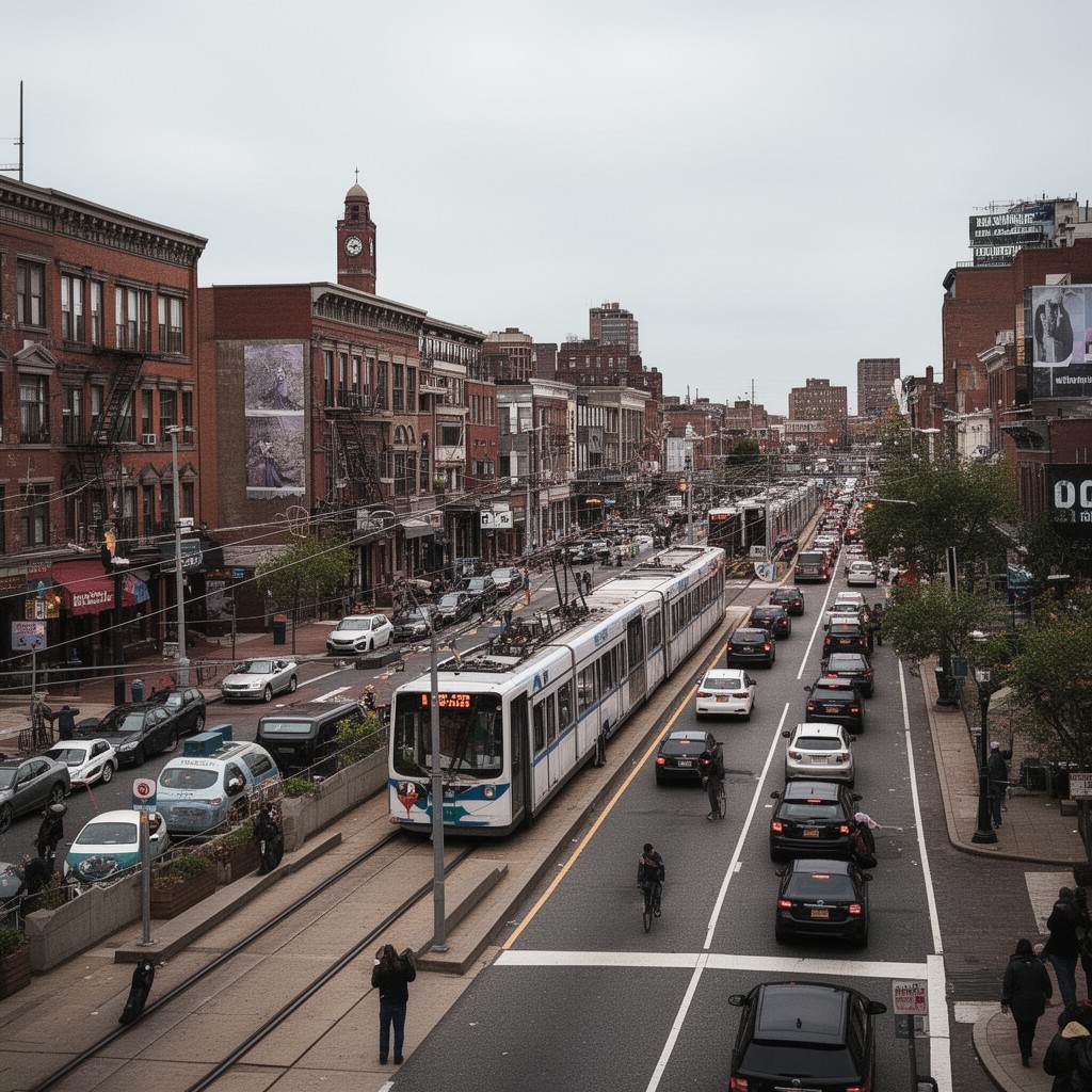 AI-generated illustration of Elmwood Avenue