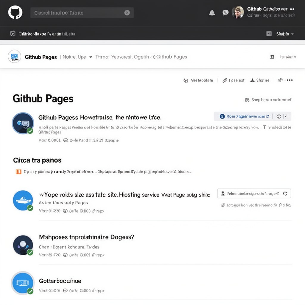 AI-generated illustration of GitHub Pages