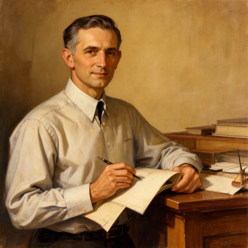 AI-generated illustration of Grant Wood